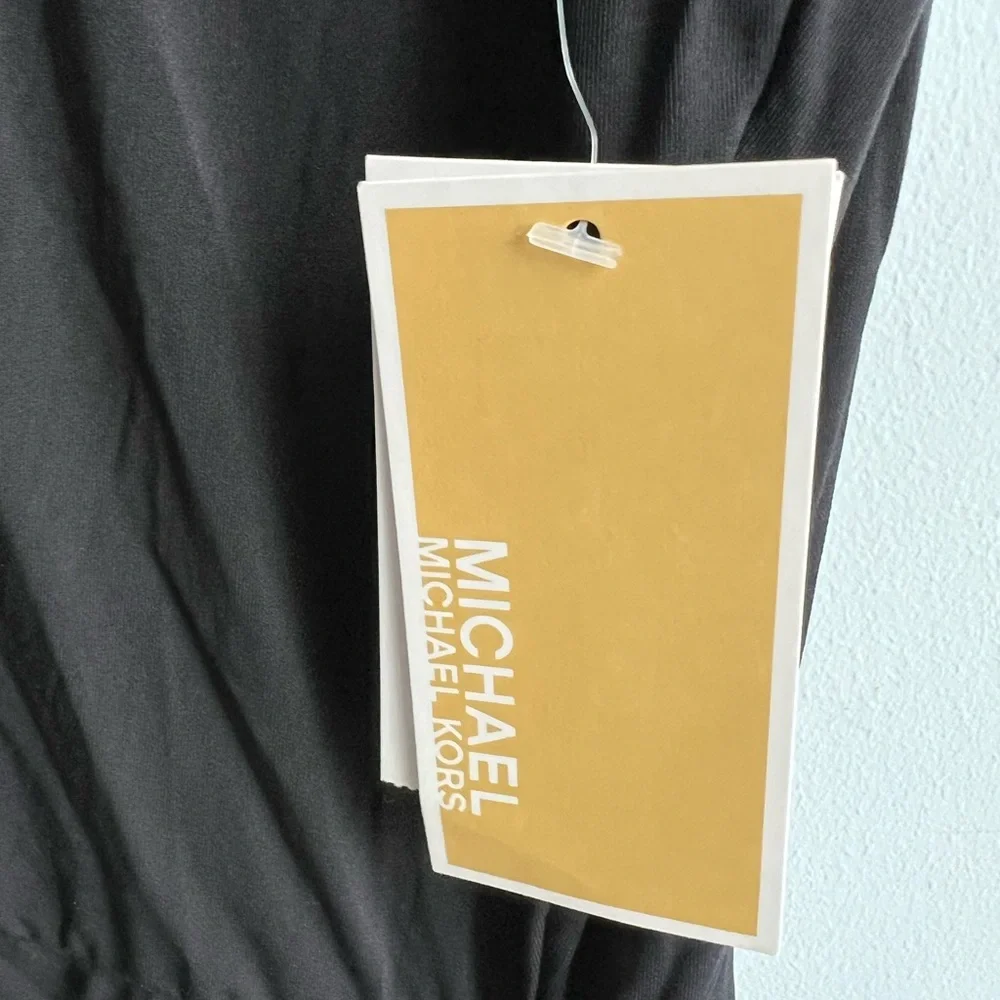Michael Kors Women’s Side-Tie Swim Cover-Up Black Size Large